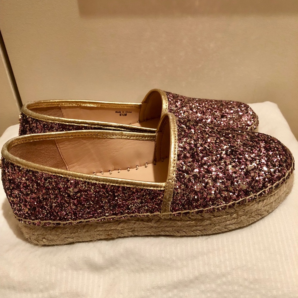 Kate Spade Glitter espadrille sneaker shoes